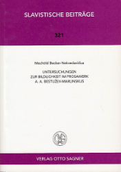 Untersuchungen zur Bildlichkeit im Prosawerk A. A. Bestuzev-Marlinskijs