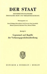 Gegenstand und Begriffe der Verfassungsgeschichtsschreibung